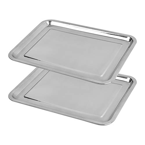 toaster-trays TPEMRPL Baking Tray Set of 2, Stainless Steel Baki