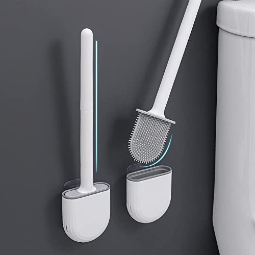 toilet-brush-sets Silicone Toilet Brush Bathroom Bowl Toilet brushes
