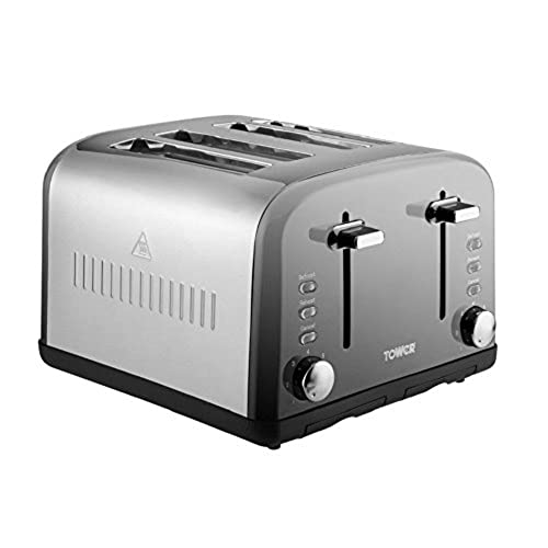 tower-toasters Tower Infinity 4-Slice Toaster with 7 Browning Set