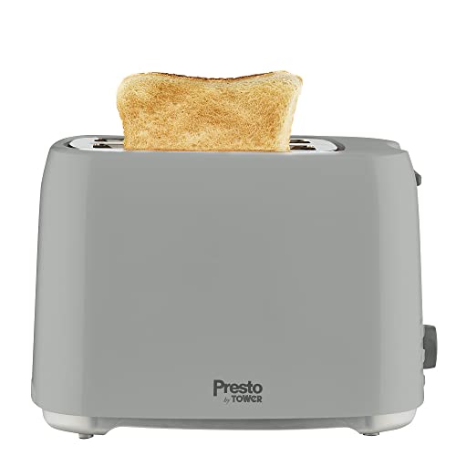 tower-toasters Tower PRESTO PT20055GRY 2 Slice Toaster, Grey