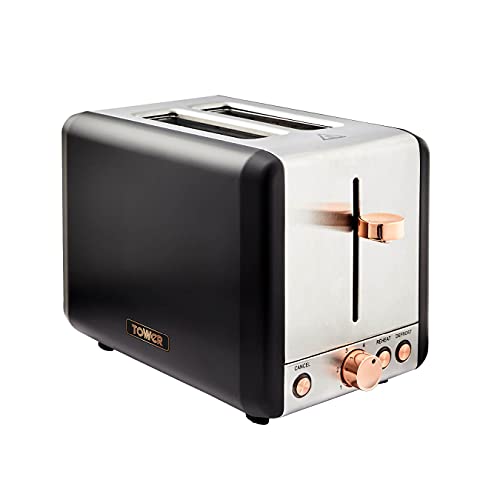 tower-toasters Tower T20036RG Cavaletto 2-Slice Toaster with Defr