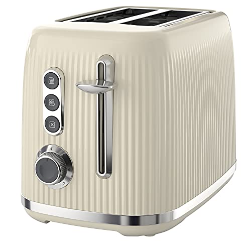 travel-toasters Breville Bold Vanilla Cream 2-Slice Toaster with H