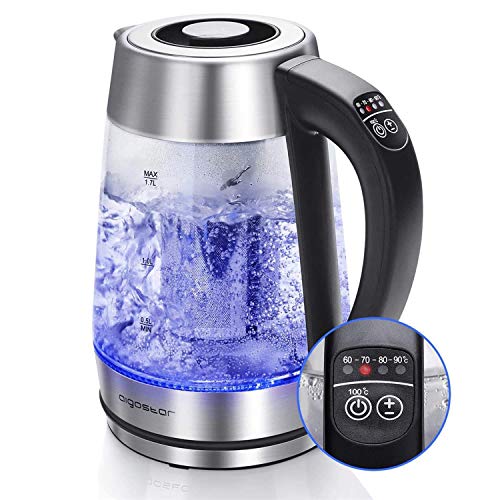 variable-temperature-kettles Aigostar Electric Glass Kettle with Variable Tempe