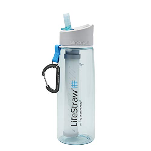 water-purifier-bottles LifeStraw Go Water Bottle with Filter; 22oz; Light