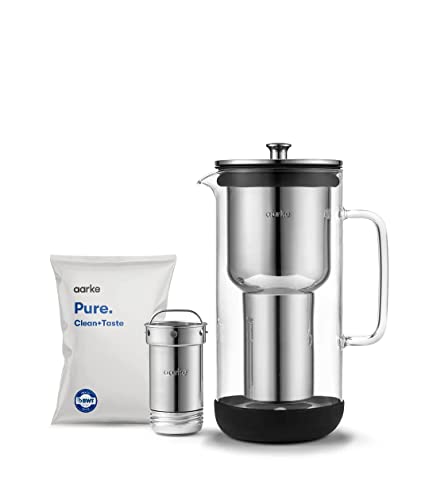 water-purifier-jugs Aarke Purifier, Water Filter Jug in Glass and Stai