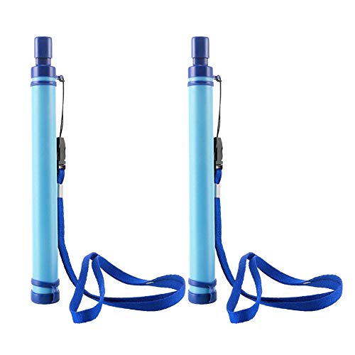 water-purifier-straws Auveach 2 Pack Portable Water Filter Straw Gear Su