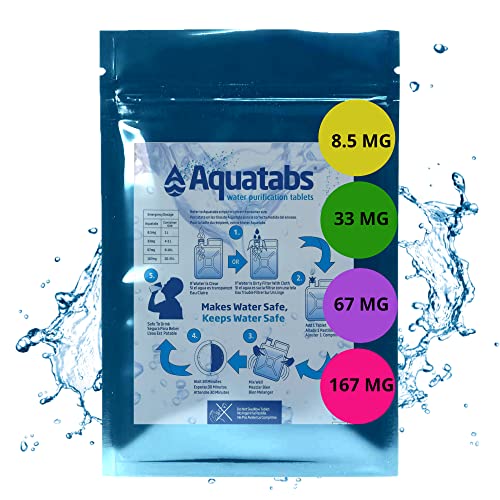 water-purifier-tablets BLUE AHEAD NaDCC Ration Pack Water Purification Ta