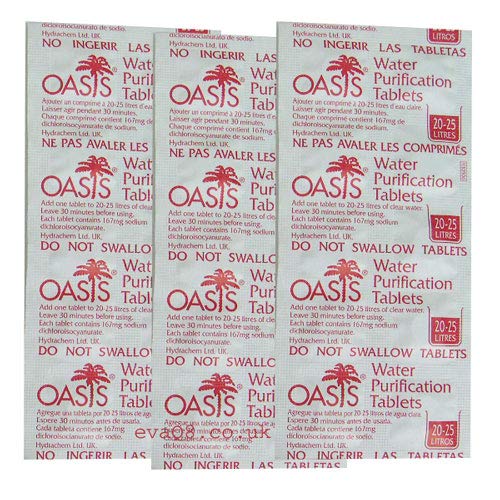 water-purifier-tablets EVAQ8 Oasis 167mg Emergency Water Purification Tab