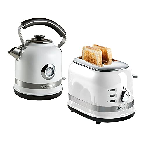 white-kettle-and-toaster-sets Ariete ARPK32 Moderna Cordless Kettle and 2 Slice