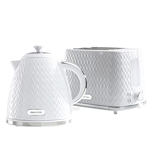 white-kettle-and-toaster-sets Daewoo Argyle SDA1830 1.7 Litre 3kw Jug Kettle and