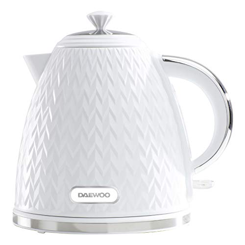white-kettle-and-toaster-sets Daewoo SDA1780 Argyle 1.7L Plastic Kettle Removabl