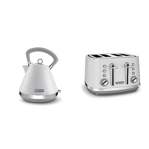 white-kettle-and-toaster-sets Morphy Richards Vector Pyramid Kettle 108134 Tradi