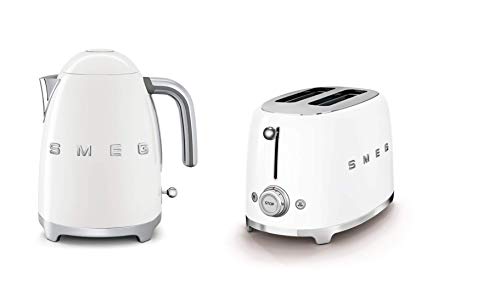 white-kettle-and-toaster-sets Smeg 50s Retro Style KLF03 1.7L Kettle & TSF01 2 S