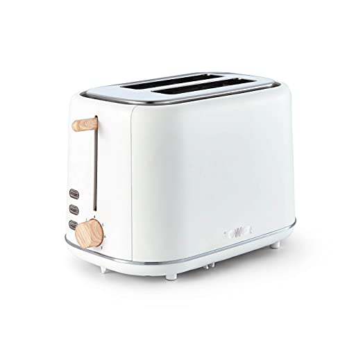 white-kettle-and-toaster-sets Tower Scandi T20027 2-Slice Toaster with Adjustabl