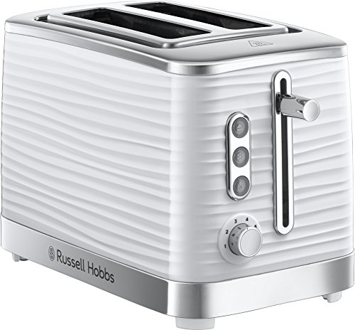white-toasters Russell Hobbs 24370 White Inspire High Gloss Plast
