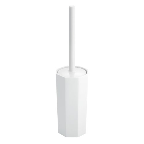 white-toilet-brushes iDesign 92701ES Matrix Hideaway Toilet Bowl Brush