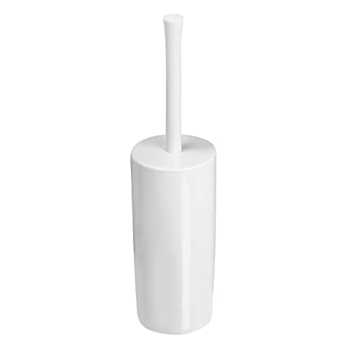 white-toilet-brushes mDesign Slim Toilet Brush Holder - Toilet Brush Se