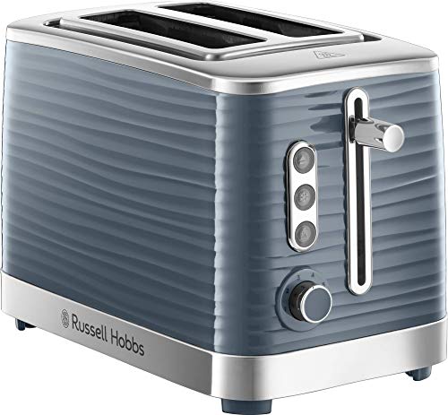 wide-slot-toasters Russell Hobbs 24373 Grey Inspire 2 Slice Toaster,