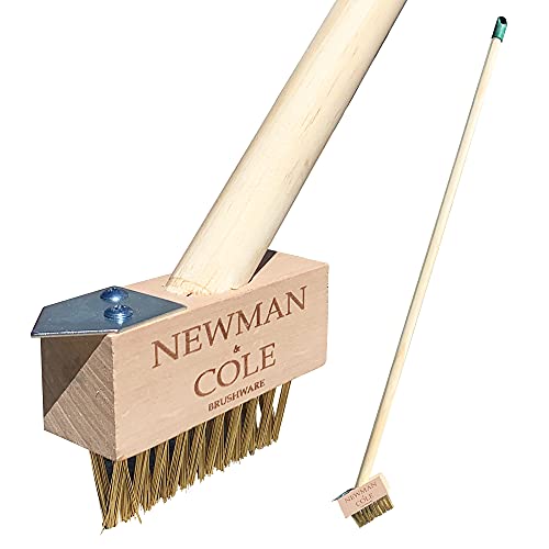 wire-brooms Weed Brush Long Handle for Cleaning Patios, Block