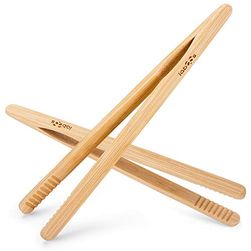 wooden-toaster-tongs Reusable Classic Bamboo Toast Tongs - Wood Cooking
