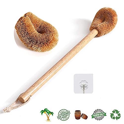 wooden-toilet-brushes Wooden Toilet Brush, Natural Coconut Fiber Brush H