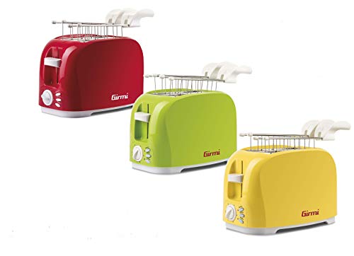 yellow-toasters Girmi TP11 Two Slice Electric Toaster 6 Cooking Le