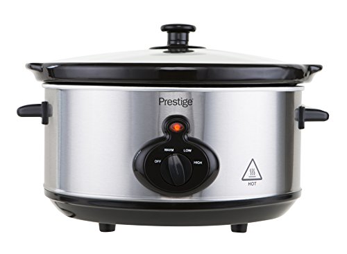 3-5l-slow-cookers Prestige Mechanical Slow Cooker, 3.5 Litre, Silver