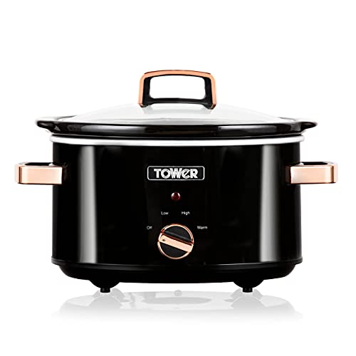 3-5l-slow-cookers Tower T16018RG 3.5 Litre Stainless Steel Slow Cook