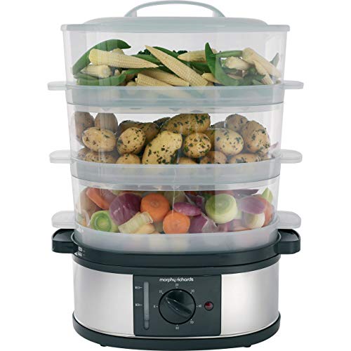 3-tier-steamers Morphy Richards 48755 3 Tier Food Steamer Three Ti