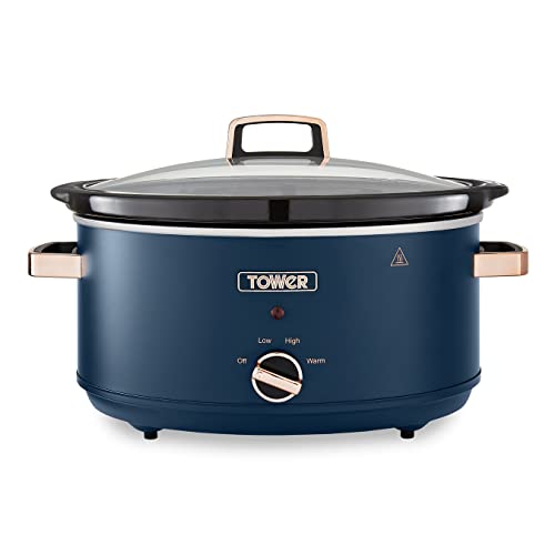 6-5l-slow-cookers Tower T16043MNB Cavaletto 6.5 Litre Slow Cooker wi