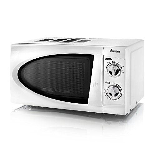 800w-microwaves Swan Manual Solo Microwave with 6 Power Levels, 80
