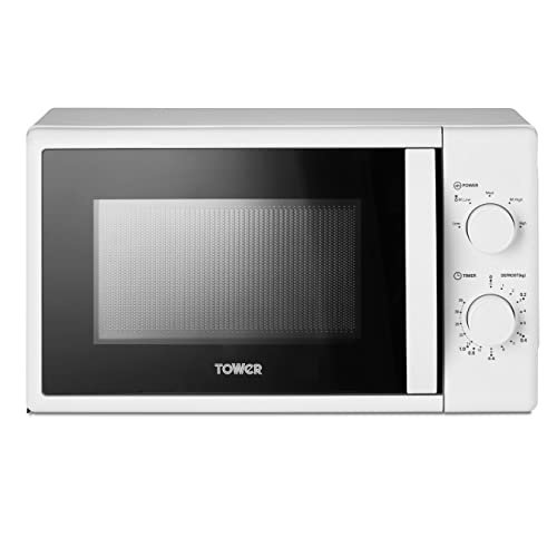 basic-microwaves Tower T24034WHT 20 Litre 700W Manual Microwave wit