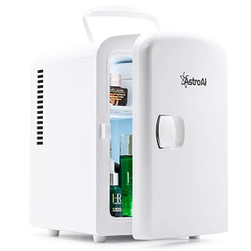 bedroom-fridges AstroAI Mini Fridge 4 Litre, 6 Can Portable AC+DC