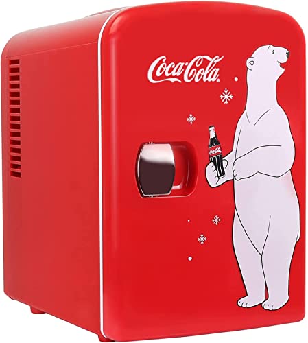 bedroom-fridges Coca-Cola 4L 6 Can Portable Mini Fridge, Cooler/Wa