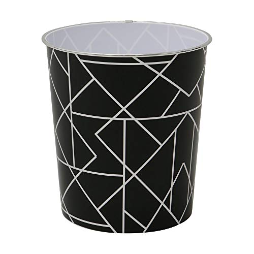 black-bins JVL Linear Black Waste Paper Bin, 27 x 25cm approx