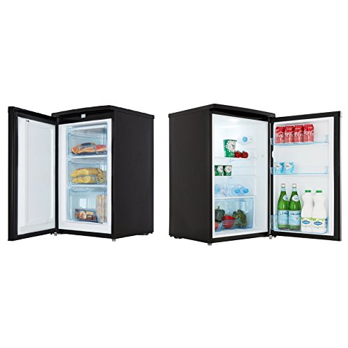 black-fridge-freezers Cookology Black 50cm Freestanding Side-by-Side Und