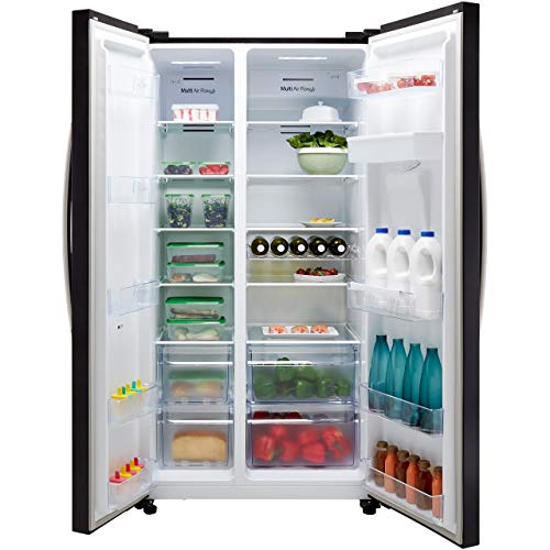 black-fridge-freezers Hisense 562 Litre Side-By-Side American Fridge Fre