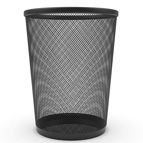 black-kitchen-bins Circular Mesh Waste Paper Bin, Lightweight Waste B