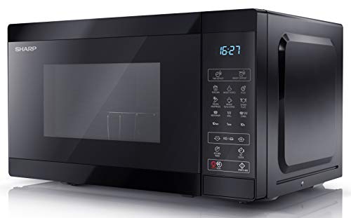 black-microwaves SHARP YC-MG02U-B 800W Digital Touch Control Microw