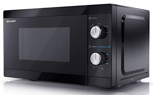 black-microwaves SHARP YC-MS01U-B 800W Solo Microwave Oven with 20