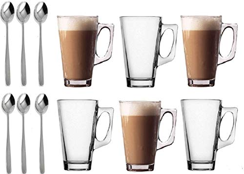 coffee-machine-cups SPECTROLITE ® Set of 6 Latte Glasses Tea Coffee C