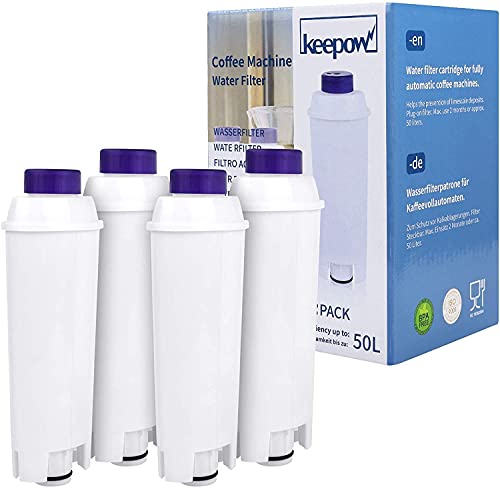 coffee-machine-water-filters KEEPOW 4 Pack Water Filters for DeLonghi DLSC002,