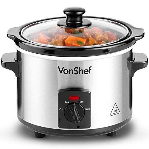 compact-slow-cookers VonShef Slow Cooker 1.5L with Easy Clean Removable