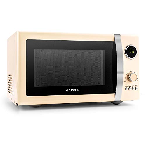 cream-microwaves KLARSTEIN Fine Dinesty Retro Microwave Oven - Gril