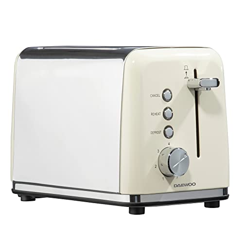 cream-toasters Daewoo Kensington 2 Slice Toaster, Reheat, Defrost