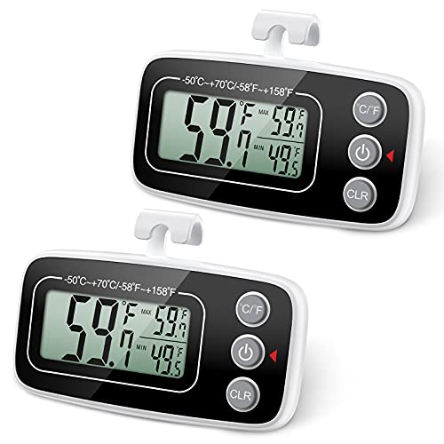 digital-fridge-thermometers 【2 Pack】Brifit Fridge Thermometer, Digital Ref