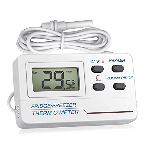 digital-fridge-thermometers Fridge Thermometer Digital, Welltop Freezer Thermo