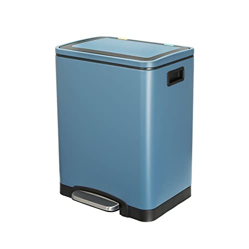 double-kitchen-bins CALITEK Recycling Bin 30 litres with 2 Compartment