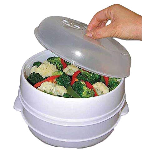 fish-steamers 2 Tier Microwave Steamer to Cook & Steam Vegetable
