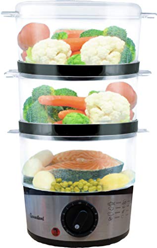 fish-steamers groundlevel Healthy 3 Tier Layer Food Steamer, Sui